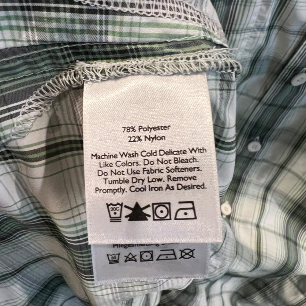 Eddie Bauer Plaid TRAVEX Short Sleeve Button Front Shirt Mens Size TXL - Picture 5 of 7